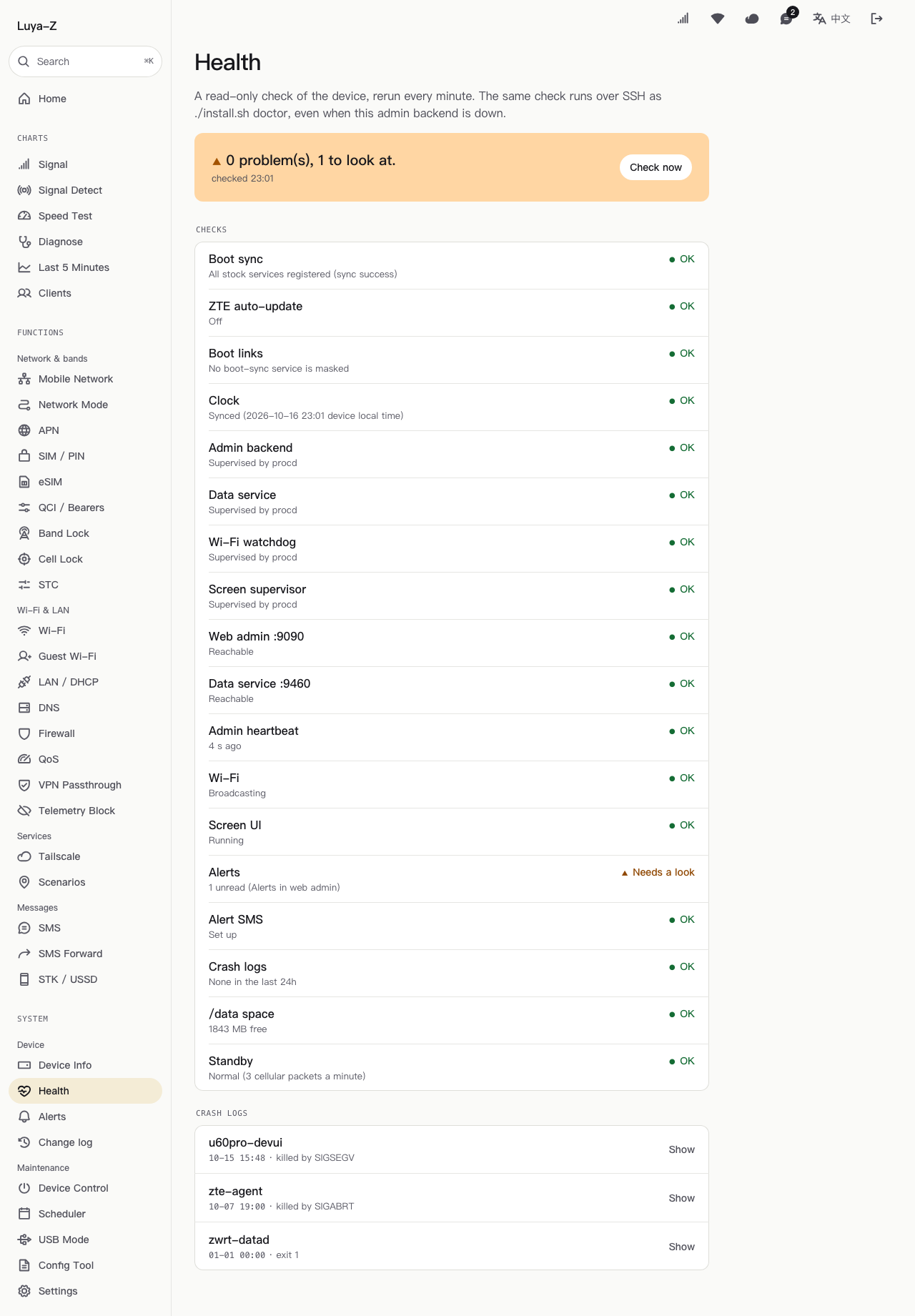 Health and alerts